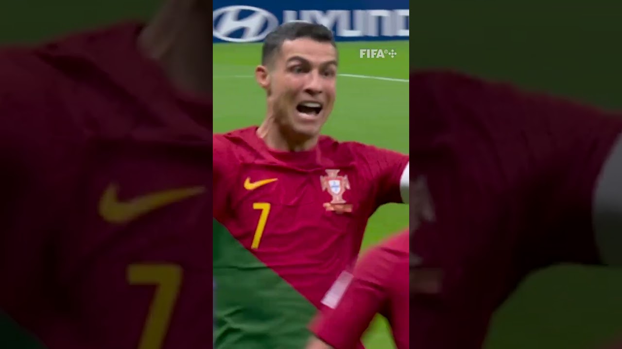 Bruno Fernandes cross flies past Cristiano Ronaldo’s head and into the net vs Uruguay