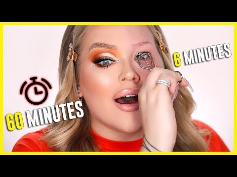 60 MINUTE VS. 6 MINUTE Makeup Challenge! | NikkieTutorials - UCzTKskwIc_-a0cGvCXA848Q