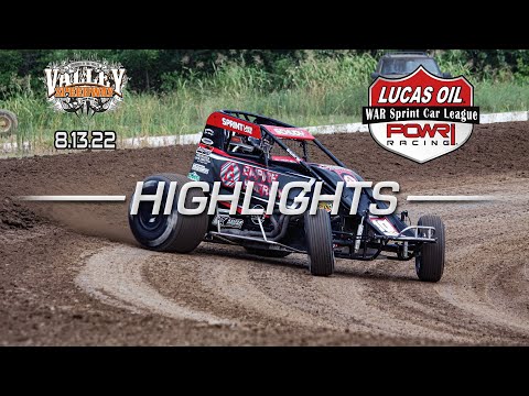 8.13.22 Lucas Oil POWRi WAR Sprint Car League King of Kansas City Highlights from Valley Speedway - dirt track racing video image