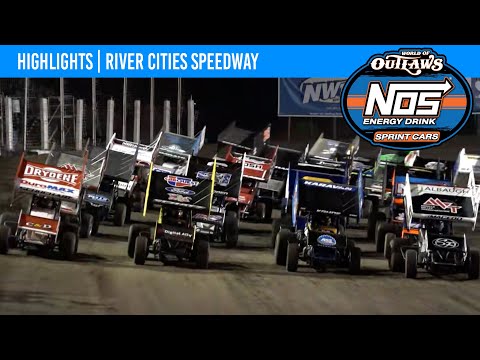 World of Outlaws NOS Energy Drink Sprint Cars River Cities Speedway, June 3, 2022 | HIGHLIGHTS - dirt track racing video image