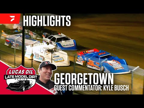 Kyle Busch Joins The Booth | Lucas Oil Late Models at Georgetown Speedway 4/27/24 | Highlights - dirt track racing video image