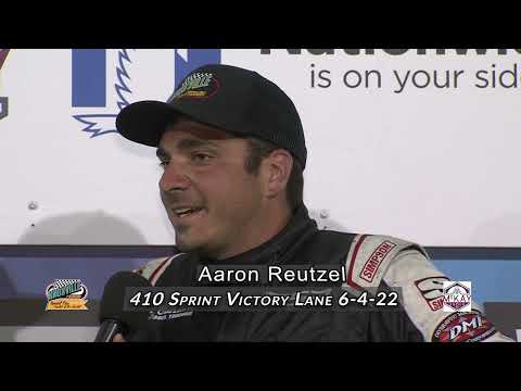 Knoxville Raceway 410 Victory Lane / Aaron Reutzel / June 4, 2022 - dirt track racing video image