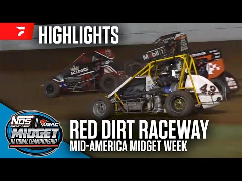 𝑯𝑰𝑮𝑯𝑳𝑰𝑮𝑯𝑻𝑺: USAC NOS Energy Drink National Midgets | Red Dirt Raceway | July 9, 2024 - dirt track racing video image
