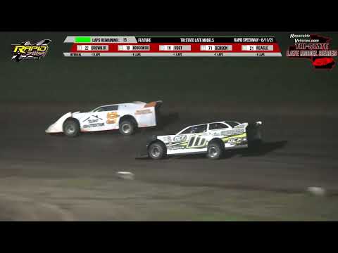 Tri-State Late Model Feature | Rapid Speedway | 6-11-2021 - dirt track racing video image