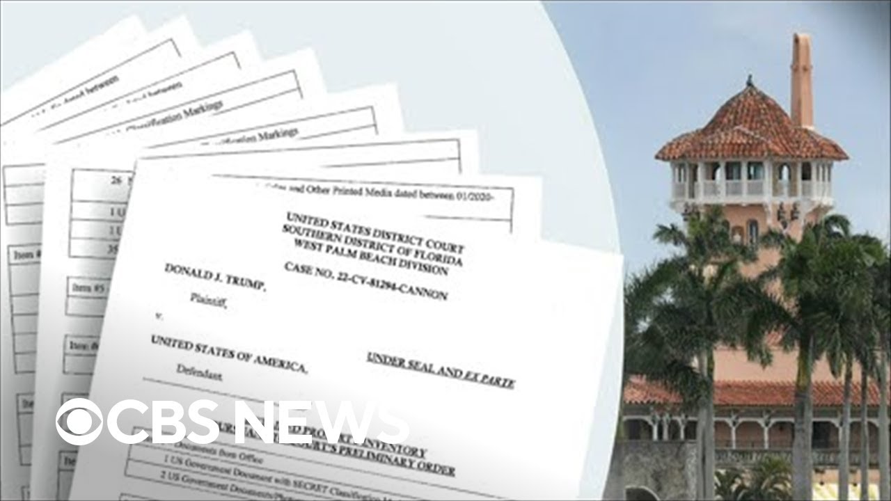 Detailed inventory of items seized from Mar-a-Lago unsealed
