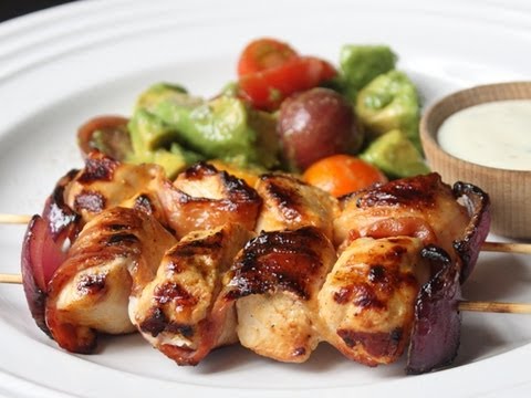 Bacon Ranch Chicken Skewers - Grilled Bacon Chicken Skewers - UCRIZtPl9nb9RiXc9btSTQNw