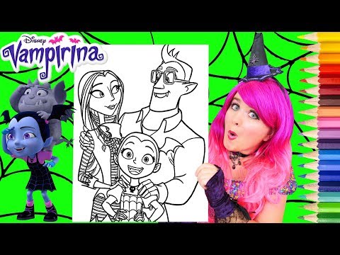 Coloring Vampirina & Her Family Coloring Page Prismacolor Pencils | KiMMi THE CLOWN - UCiSRILqVmWbYfxgT3YNIRww