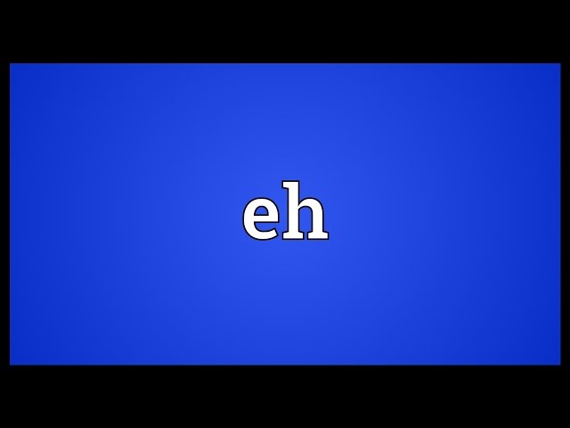 What Does Eh Mean In Baseball?