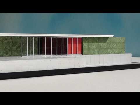 Barcelona Pavilion, Mies van der Rohe, scale model 1:100