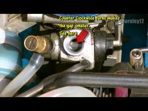 Nitro engine Carb opening gap & idle screw demonstration - UCDmaPHBzr724MEhnOFUAqsA