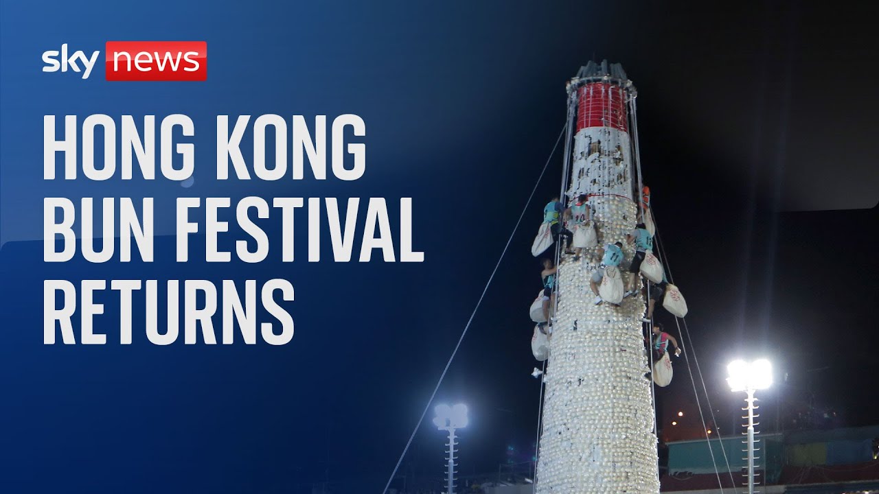Watch live as people gather in Hong Kong for the Bun Festival