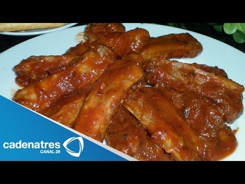 Receta para preparar costillas con salsa de chiles. Receta de costillas / Comida mexicana - UClIHawzMOBFQc1QZu2XYuoQ