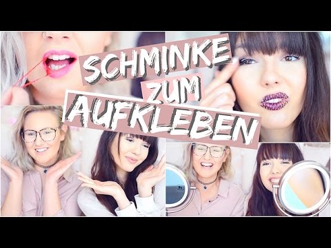 Schminke ZUM AUFKLEBEN - schnellstes Make Up der Welt? | ViktoriaSarina - UC8TkgoBWpKPb7VqSaUt8g5g