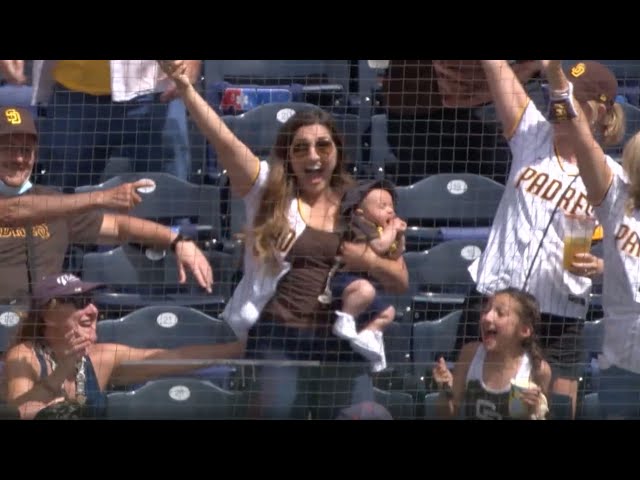 Mom Catches Baseball With Baby in Cute Video