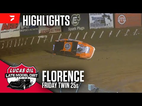 Friday Twin 25s | Lucas Oil North/South 100 at Florence Speedway 8/9/24 | Highlights - dirt track racing video image