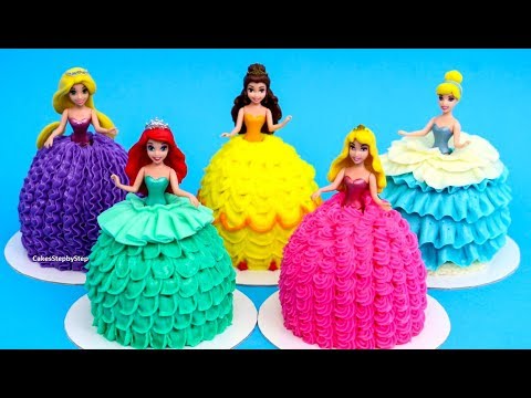 Disney PRINCESS MAGIC CLIP Dolls Cupcakes / Mini Cakes - How To Decorate - UCjA7GKp_yxbtw896DCpLHmQ