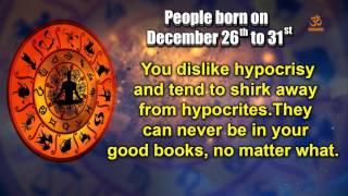Basic Characteristics of people born between December 26th to December 31st