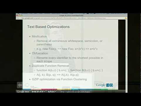 Google I/O 2010 - Optimizing apps with the GWT Compiler - UC_x5XG1OV2P6uZZ5FSM9Ttw