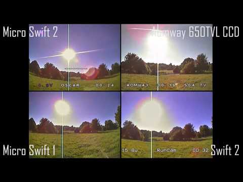 Micro Swift 2, Aomway 650tvl CCD, Swift 2, Micro Swift - FPV camera comparison - UCQ3OvT0ZSWxoVDjZkVNmnlw