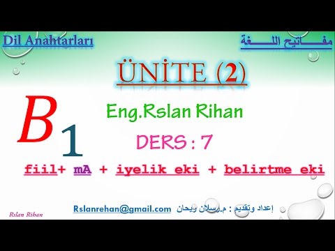 تعلم اللغة التركية (الدرس 7 من المستوى الثالث B1) (الكلام الغير مباشر في فعل الأمر)