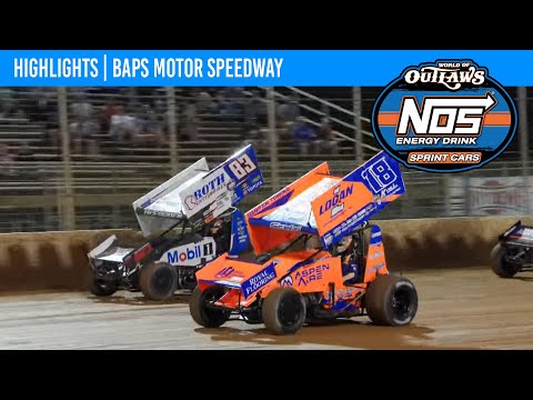 World of Outlaws NOS Energy Drink Sprint Cars | BAPS Motor Speedway | July 24, 2024 | HIGHLIGHTS - dirt track racing video image