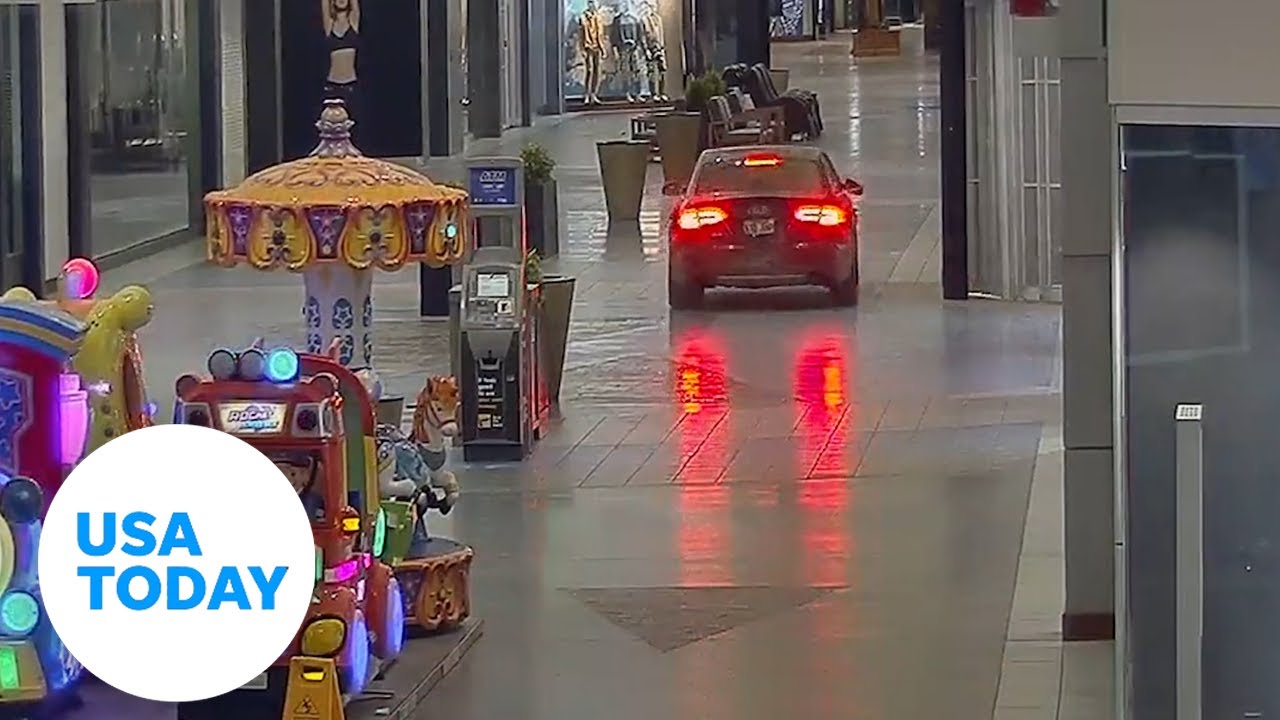 Video shows thieves in Canada driving car into mall to nab electronics | USA TODAY
