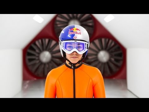 Wind Tunnel Training w/ Ski Jumper Sarah Hendrickson 2013 - UCblfuW_4rakIf2h6aqANefA