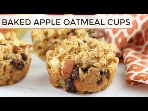 Baked Apple Oatmeal Cups | Easy + Healthy Muffins - UCj0V0aG4LcdHmdPJ7aTtSCQ