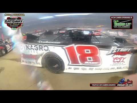 14th Place of the 2022 Gateway Dirt Nationals is #18 Shannon Babb in his Super Late Model - dirt track racing video image