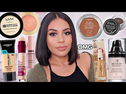 FULL FACE OF MY OLD DRUGSTORE MAKEUP FAVORITES! AFFORDABLE GLAM | JuicyJas - UCqTR5f7YkGro3cPv23SqcqQ