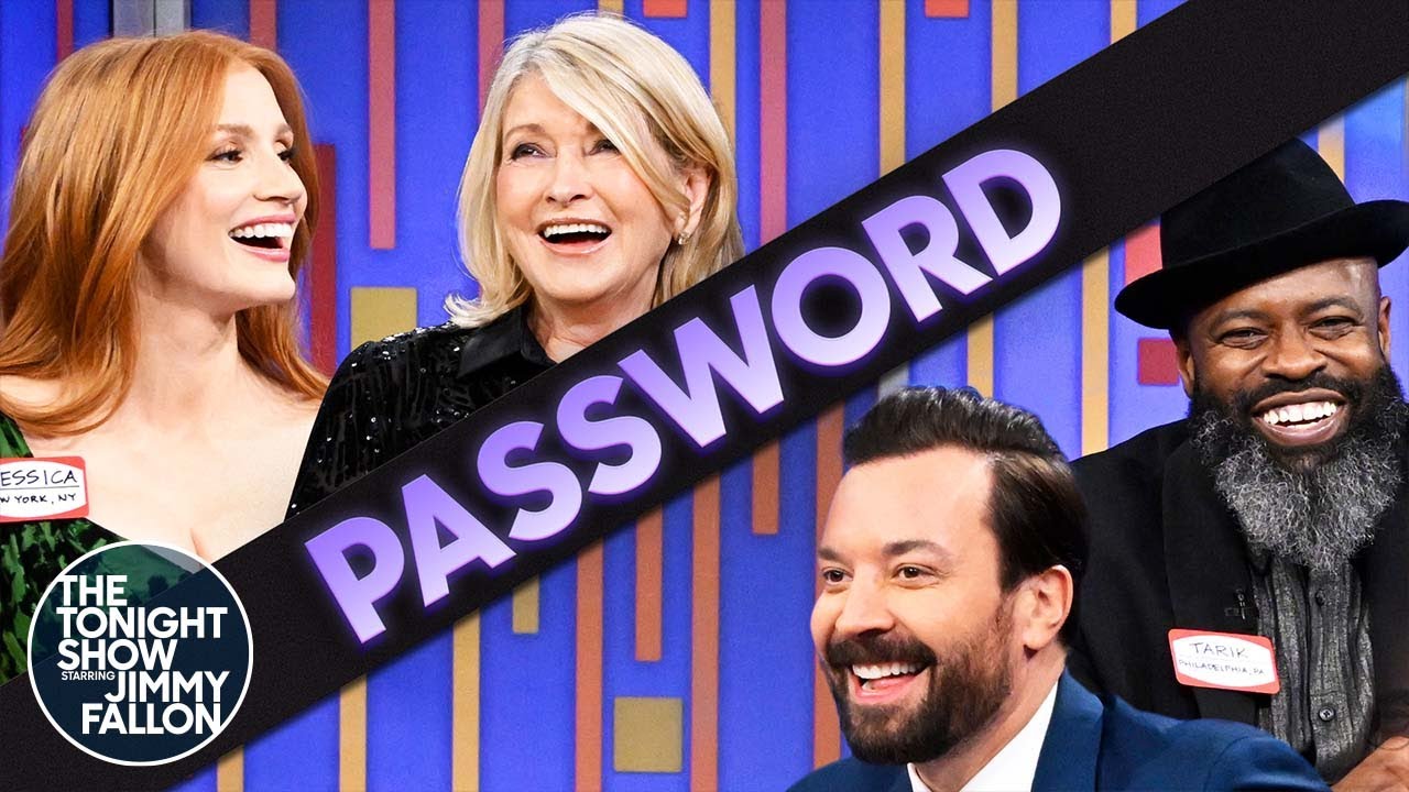 Password with Jessica Chastain and Martha Stewart | The Tonight Show Starring Jimmy Fallon