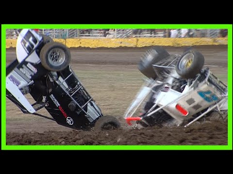 Midget Trouble At Ocean Speedway Re-upload - dirt track racing video image