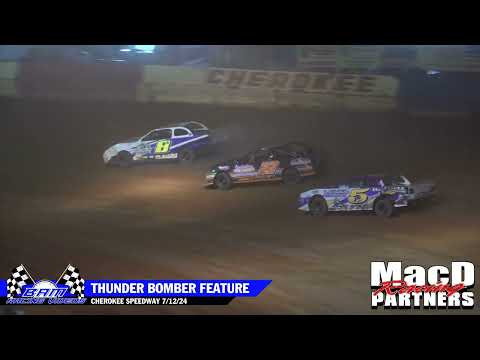 Thunder Bomber Feature - Cherokee Speedway 7/12/24 - dirt track racing video image
