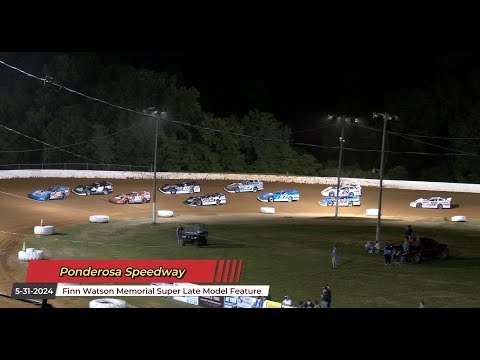 Ponderosa Speedway - Finn Watson Memorial - Super Late Model Feature - 5/31/2024 - dirt track racing video image