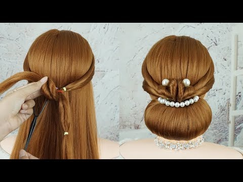 Bridal Low Bun Hairstyles | Elegant Updo Hairstyles Quick And Easy | Updo Hairstyles With Braids