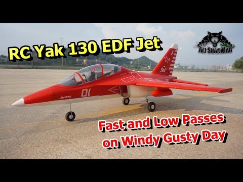 Yak 130 EDF RC Jet Fast Low Passes on Gusty Windy Day - UCsFctXdFnbeoKpLefdEloEQ