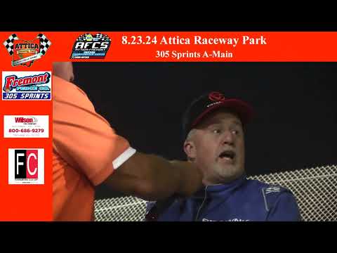 8.23.24 Attica Raceway Park 305 Sprints A-Main - dirt track racing video image