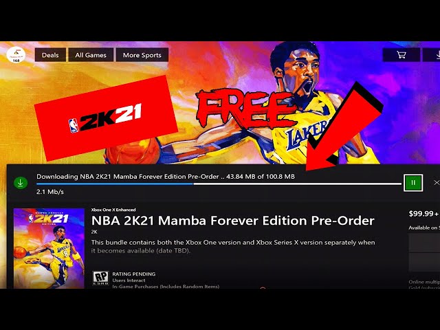Is NBA 2K21 Free on Xbox?