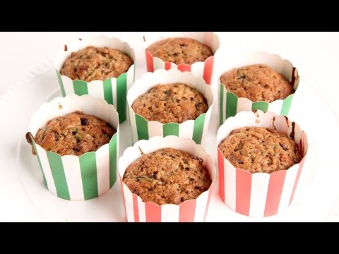 Chocolate Chip Zucchini Bread Muffin Recipe - Laura Vitale - Laura in the Kitchen Episode 961 - UCNbngWUqL2eqRw12yAwcICg