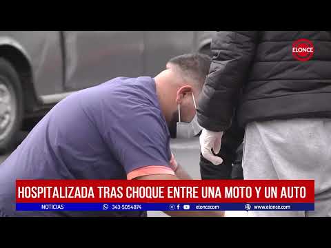 Una Mujer Fue Hospitalizada Tras Choque Entre Una Moto Y Un Auto