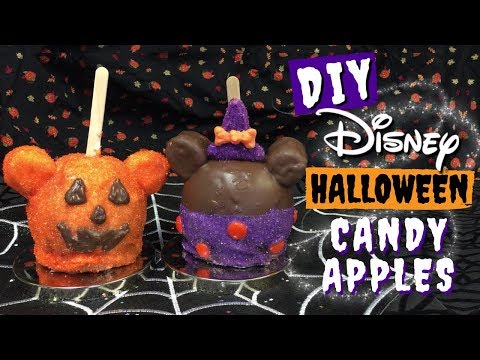 DIY Disney HALLOWEEN CANDY APPLES | Mickey Pumpkin & Minnie Witch