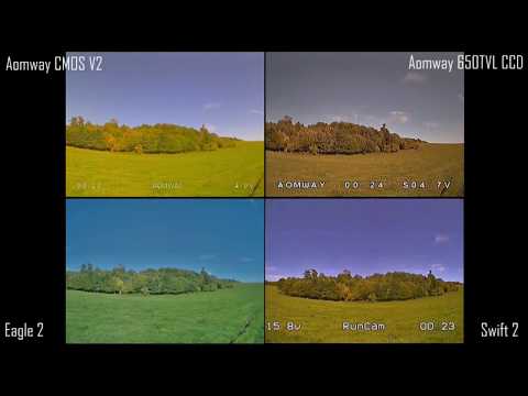 Aomway 700TVL CMOS V2 | Runcam Eagle 2 | Aomway 650TVL CCD | Swift 2 - FPV Camera Comparison - UCQ3OvT0ZSWxoVDjZkVNmnlw
