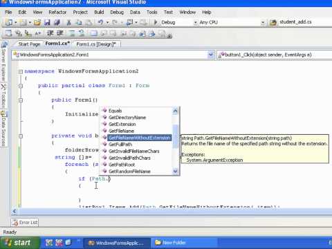 تعلم لغة برمجة سي شارب C# Learning in arabic الجزء 109