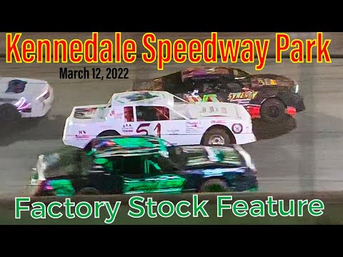 Factory Stock Feature - Kennedale Speedway Park - March 12, 2022 - Kennedale, Texas - dirt track racing video image
