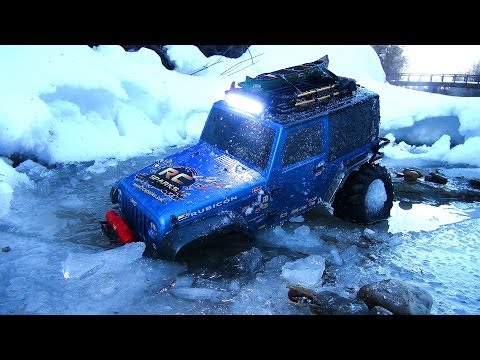 RC ADVENTURES -  STUCK iN THE iCE - BLUE BEAST JEEP 4X4 Radio Control Truck on the Winter Trail - UCxcjVHL-2o3D6Q9esu05a1Q