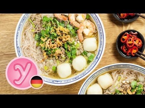 Blitzrezept BIHUNSUPPE (Reisnudelsuppe) mit Garnelen, Fischbällchen und Hackfleisch - UC990hStWQ3tgj1Zk_ASTRoQ