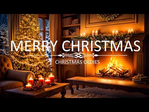 Frank Sinatra, Bing Crosby, Nat King Cole, Dean Martin 🌟 Old Christmas Songs vs Fireplace