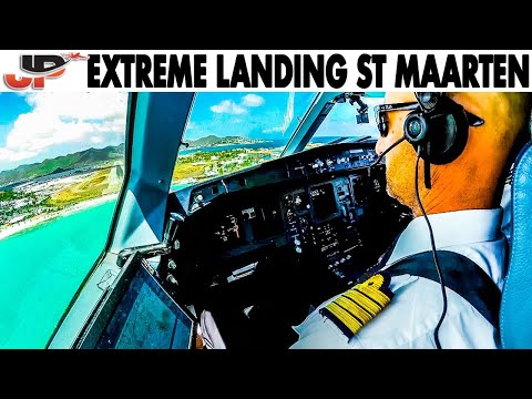 Extreme St Maarten Airport - Cockpit Landing! - UCr8T9rFNMB3tLAW2TSFZc2A