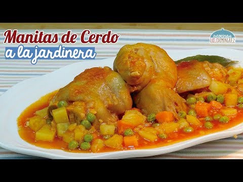 Manitas de cerdo a la jardinera - Receta tradicional - Recetas paso a paso, tutorial - UC5ONfXPjWgqElh0NZaRJ1tg