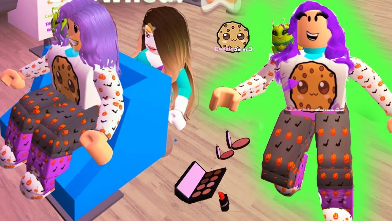 Halloween Salon Style Makeover ! Let's Play Roblox Game Cookie Swirl C 